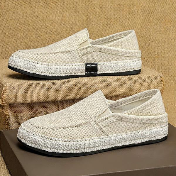 MEN'S CASUAL SLIP-ON LINEN FISHERMAN SHOES 95003389S