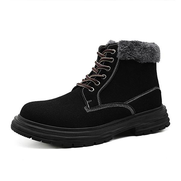 MEN'S CASUAL NUBUCK LEATHER LACE UP SNOW BOOTS 06750489S