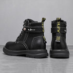 MEN'S CASUAL SIDE ZIPPER WORK STYLE LACE UP BOOTS 53080754S