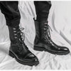 MEN'S RETRO PERSONALIZED LACE UP LEATHER BOOTS 63611355YL