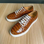 MEN'S STONE PATTERN LACE-UP CASUAL SNEAKERS 29660281S