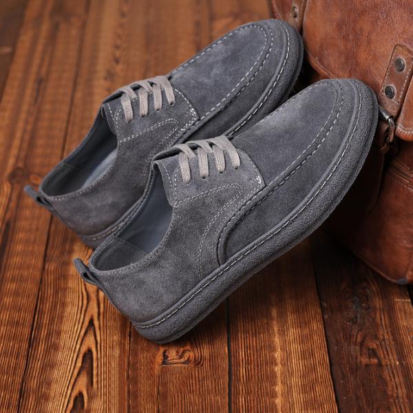 MEN'S LOW-CUT SUEDE THICK-SOLED SNEAKERS 83291280S