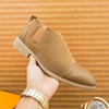 MEN'S SUEDE PATCHWORK SLIP-ON ANKLE BOOTS 12557788S