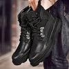 MEN'S CASUAL BLACK THICK SOLE BUSINESS MARTIN BOOTS 39346658S