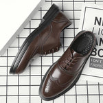 MEN'S CASUAL BROGUE BUSINESS LEATHER SHOES 03491603S