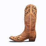 MEN'S RETRO SQUARE TOE EMBROIDERED MIDDLE BOOTS 14482850YL