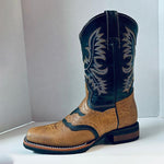 MEN'S ROMAN SQUARE TOE STITCHING RETRO WESTERN BOOTS 67072837S