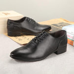 MEN'S SOLID COLOR LACE-UP BUSINESS DRESS SHOES 21332067S