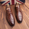 MEN'S BUSINESS ELEGANT CARVED LACE-UP DRESS SHOES 14193615S