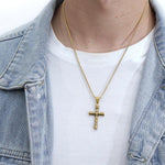 MEN'S RETRO CROSS TITANIUM STEEL PENDANT 36810718S