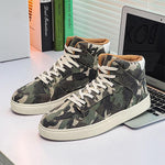 MEN'S CASUAL CAMOUFLAGE CANVAS HIGH-TOP SNEAKERS 81158803S