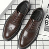 MEN'S CASUAL BROGUE BUSINESS LEATHER SHOES 03491603S