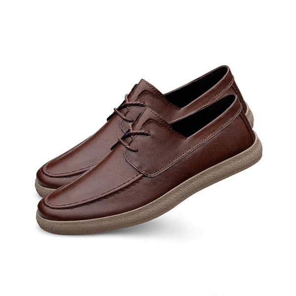 MEN'S RETRO LACE-UP CASUAL LEATHER SHOES 83370708S