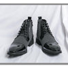 MEN'S CASUAL POINTED LACE UP LEATHER BOOTS 13835085YL