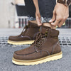 MEN'S CASUAL MID-CUT THICK SOLE WORK STYLE BOOTS 48268963S