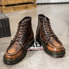 MEN'S RETRO LACE-UP HIGH TOP WORK ANKLE BOOTS 49319108S