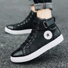 MEN'S CONTRAST COLOR LACE UP RETRO SHORT BOOTS 18053311S