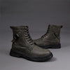 MEN'S RETRO LACE UP CASUAL LEATHER BOOTS 81247603YL