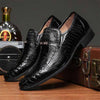 MEN'S PLAID LEATHER WEDDING SHOES 04189047YL