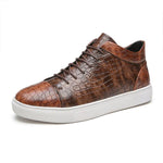 MEN'S CROCODILE PATTERN BUSINESS HIGH-TOP SNEAKERS 06290933S