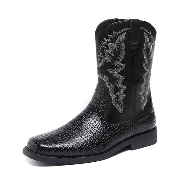 MEN'S RETRO EMBROIDERED WESTERN BOOTS 40379546YL