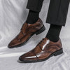 MEN'S FASHIONABLE BROGUE SQUARE TOE DRESS SHOES 48259267S