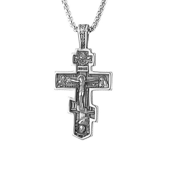 MEN'S VINTAGE CROSS SKULL NECKLACE 56065167S