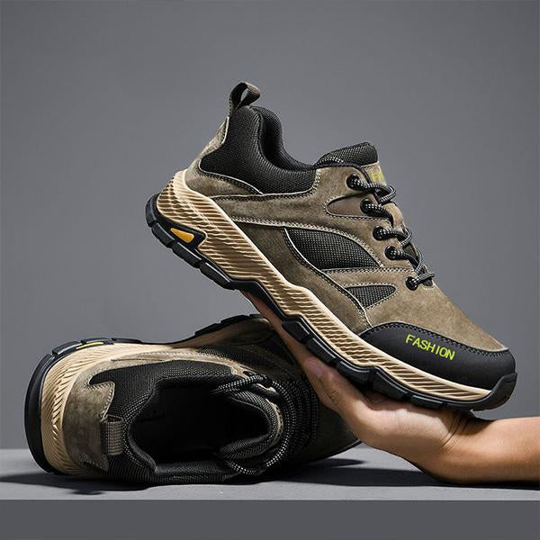 MEN'S NON-SLIP THICK-SOLED BREATHABLE HIKING SHOES 22507533S