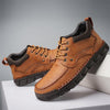 MEN'S RETRO HIGH CUT THICK SOLED CASUAL LEATHER SHOES 38259533YL