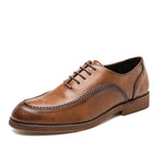 MEN'S RETRO LACE UP FORMAL LEATHER WEDDING SHOES 51580637YL