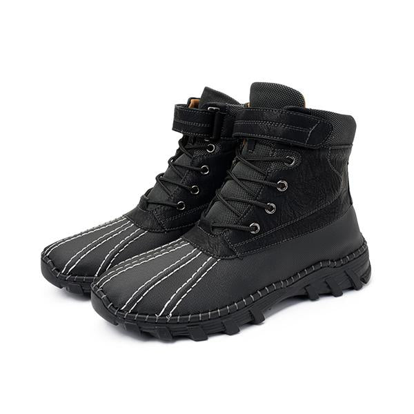 MEN'S CASUAL LACE-UP PLUSH COMBAT BOOTS 26534339S