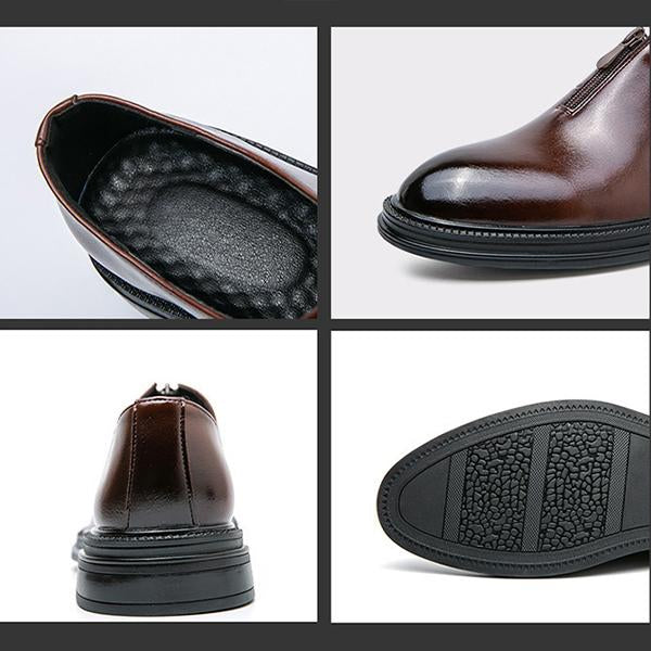 MEN'S BUSINESS POINTED TOE ZIPPER DRESS SHOES 30463866S