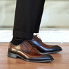 MEN'S IMITATION WOODGRAIN FASHION SQUARE TOE DRESS SHOES 59131483S