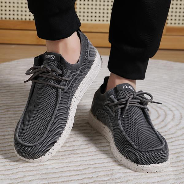 MEN'S LACE-UP COMFORTABLE MESH CASUAL SHOES 62397037S