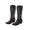 MEN'S THICK HEEL WESTERN EMBROIDERED COWBOY BOOTS 46864227YL