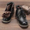 MEN'S RETRO SOLID COLOR LACE UP BOOTS 63952553YL