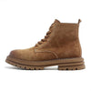 MEN'S THICK SOLE CASUAL LACE-UP WORKER STYLE BOOTS 27138749S