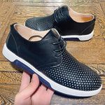 MEN'S NON-SLIP LACE-UP HOLLOW CASUAL SHOES 45815326S