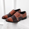 MEN'S BUSINESS POINTED BUCKLE MONK SHOES 33918007S