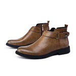 MEN'S RETRO CASUAL CHELSEA LEATHER BOOTS 47939820YL