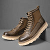 MEN'S RETRO FLAT HEEL LACE UP BOOTS 63558386YL