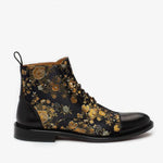 MEN'S FASHION FLORAL PATCHWORK LACE-UP FRONT BOOTS 95889082S