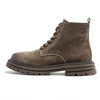 MEN'S THICK SOLE CASUAL LACE-UP WORKER STYLE BOOTS 27138749S