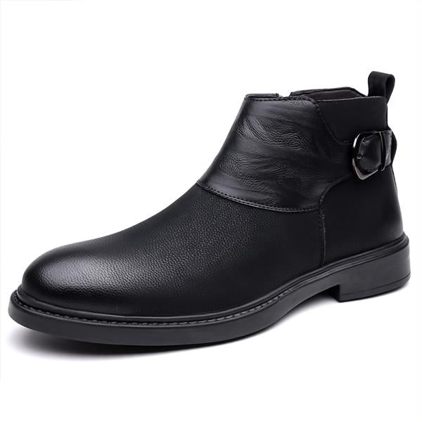 MEN'S CASUAL RETRO BELT BUCKLE BOOTIES 43610906S