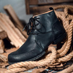 MEN'S CASUAL ROUND TOE ANKLE LACE-UP BOOTS 59536548S