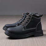 MEN'S FASHIONABLE LACE UP LEATHER BOOTS 88734687YL