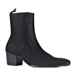 MEN'S FASHIONABLE BLACK POINTED SHORT BOOTS 03473918YL