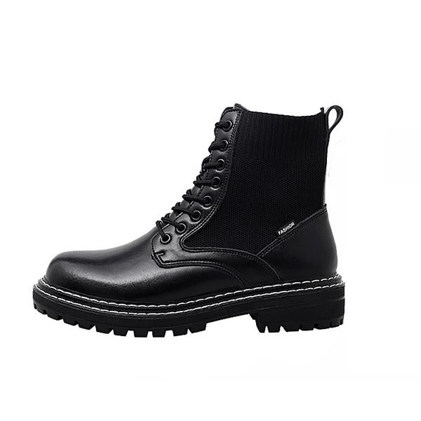 MEN'S RETRO ELASTIC LACE UP BOOTS 31605955YL