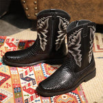 MEN'S RETRO EMBROIDERED WESTERN BOOTS 40379546YL