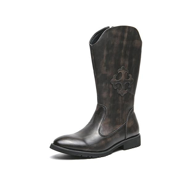 MEN'S WESTERN COWBOY BOOTS WITH SIDE ZIPPER HIGH  17087423YL